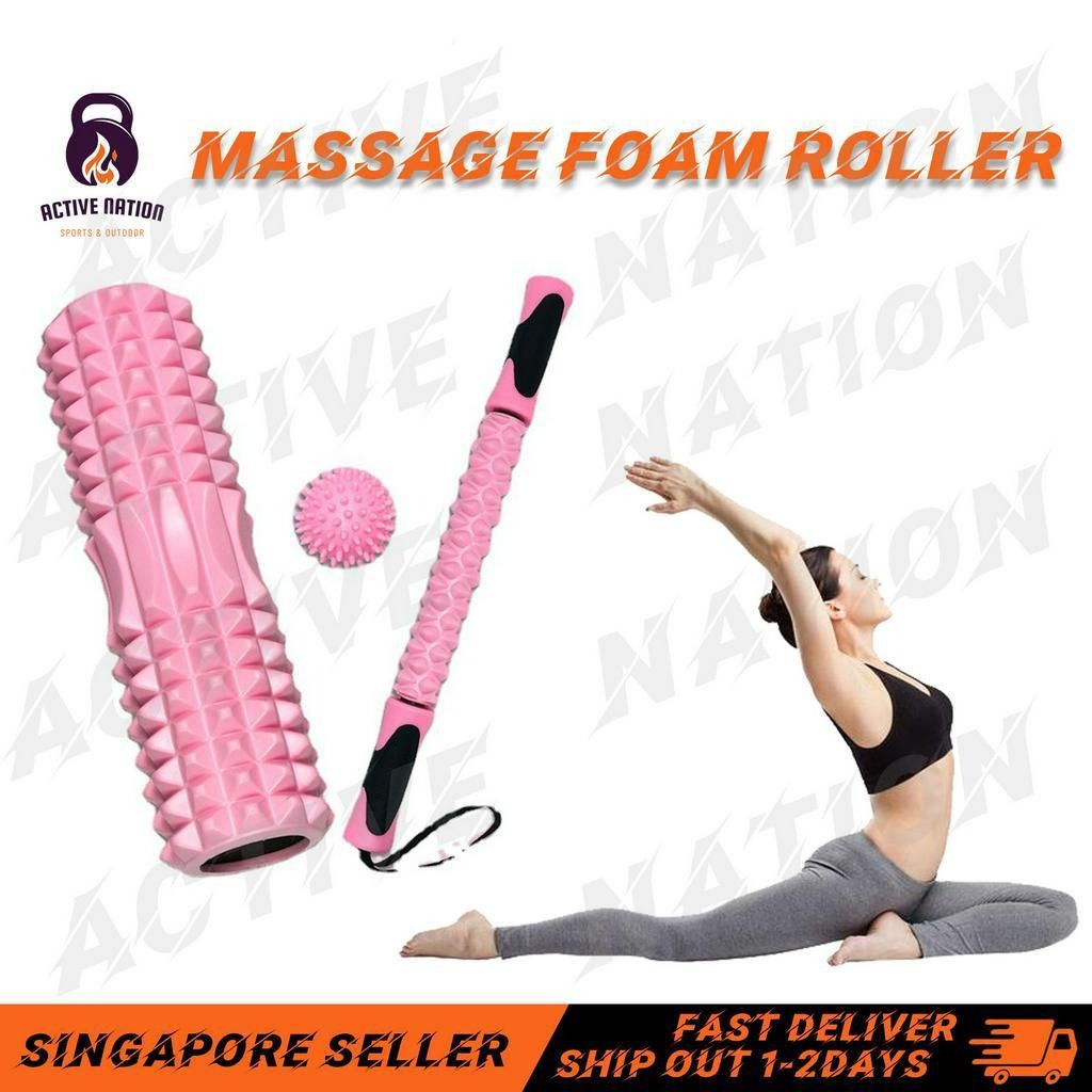 Foam Roller Ball Set Exercisers Yoga Block Rolling Pilates Fitness