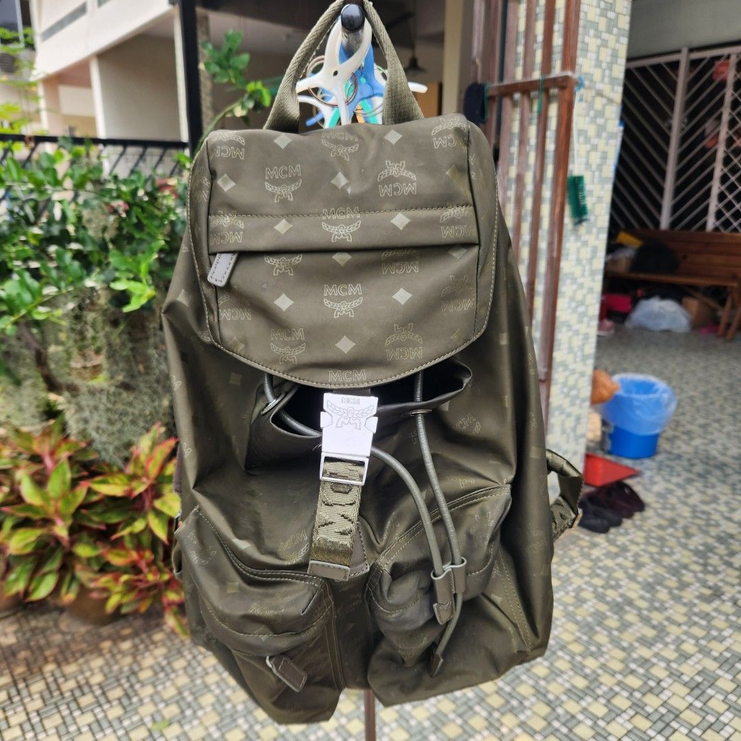 Mcm dieter top nylon backpack