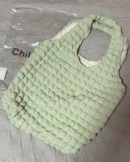 Mint green cloud bubble shoulder tote bag (rare color)