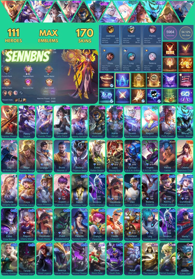 MOBILE LEGENDS / ML ACCOUNT, Video Gaming, Video Games, Others on Carousell