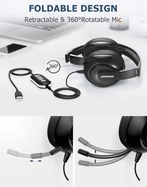Mpow wired usb headset clearance bh224a