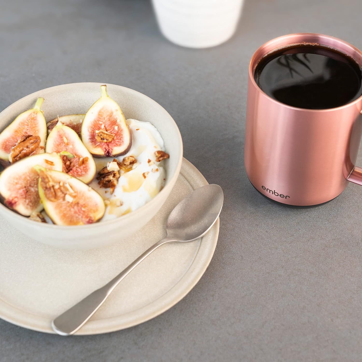 NEW Ember Temperature Control Smart Mug 2, 12 oz, Black, 3-hr Battery Life  - App Controlled Heated Coffee Travel Mug - Improved Design 