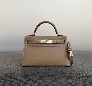 Hermès Mini Bleu Bleuet Ostrich Kelly 20