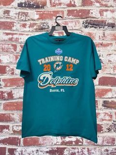 Vintage 90s Miami Dolphins Jersey T-shirt Turquoise Garan Tag Medium