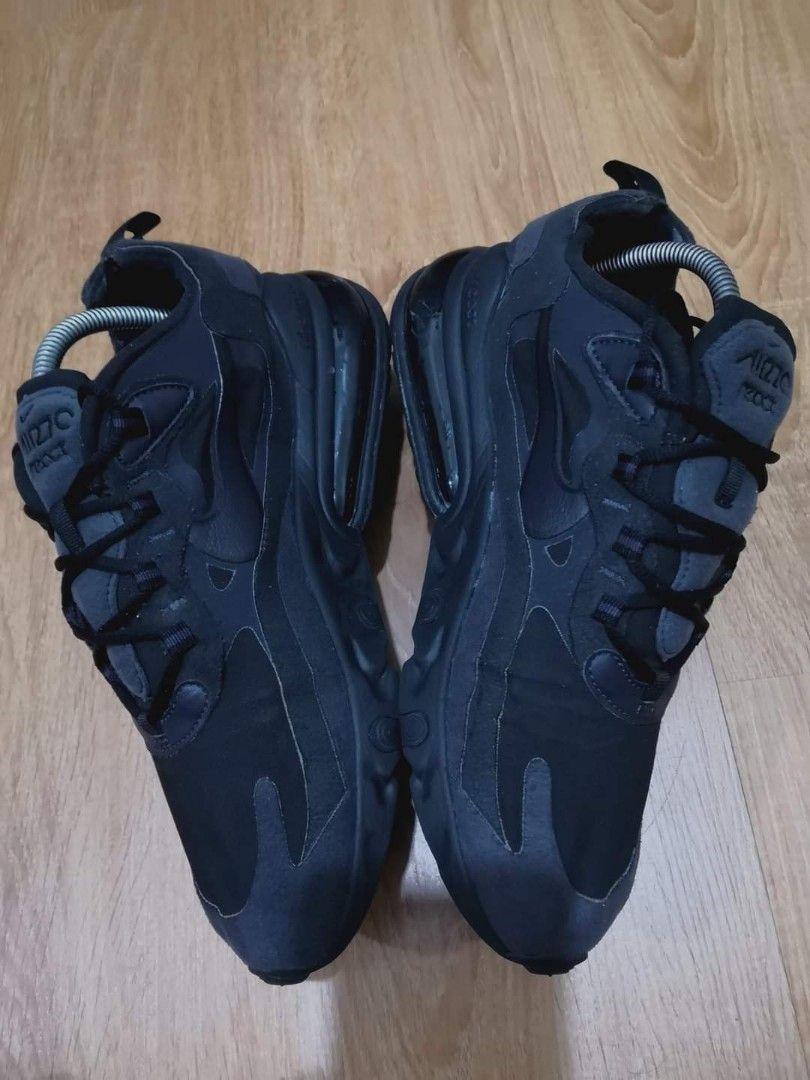 NIKE AIR MAX REACT triple black 7.5UK 26.5CM Men s Fashion