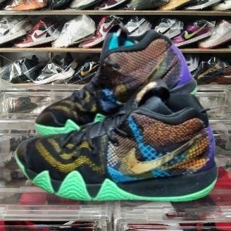 Kyrie 4 black sonic yellow purple venom online