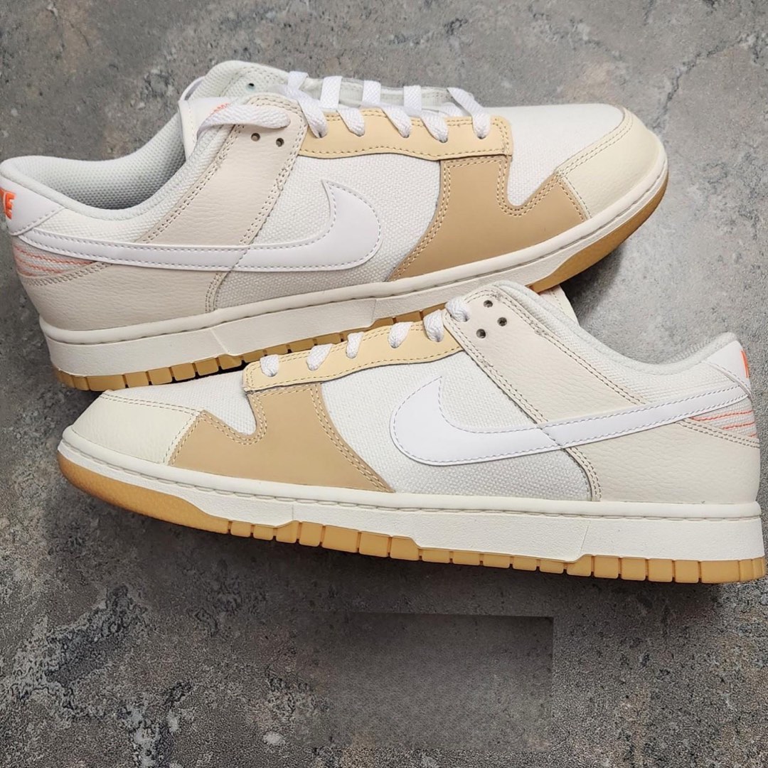 BNIB/BNDS Nike Dunk Low SE Patchwork Bubblegum Sneakers White sail Sand