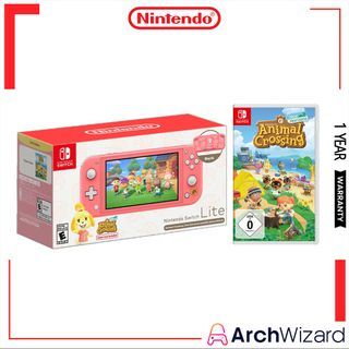 Nintendo Switch Lite Isabelle Aloha Edition Nintendo Switch Lite With Animal Crossing Game - NS Lite Isabelle Aloha Edition 🍭 Nintendo Switch Console - ArchWizard