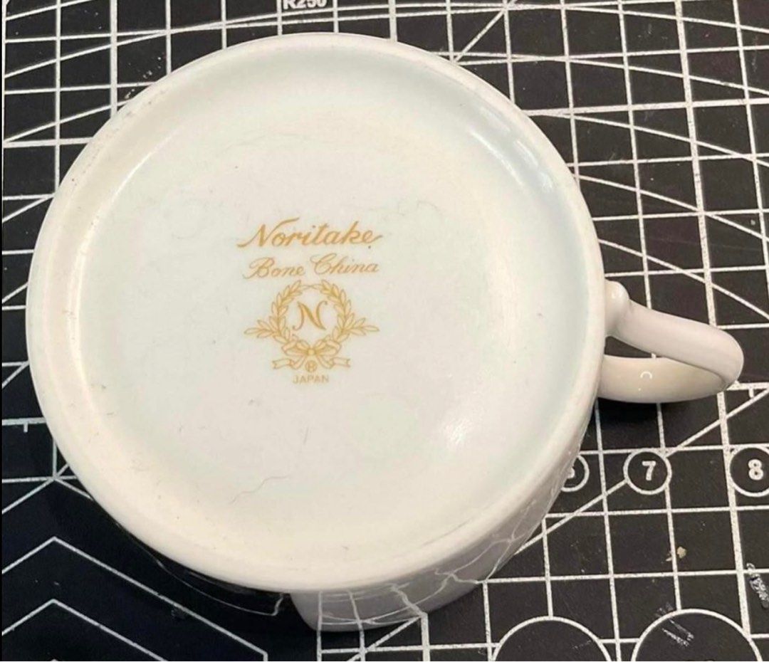 Noritake Bone China Colorstax Stripe White Black Tea Cup Coffee Mug ...
