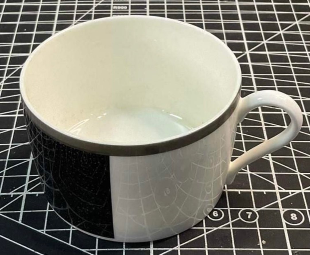 Noritake Bone China Colorstax Stripe White Black Tea Cup Coffee Mug ...