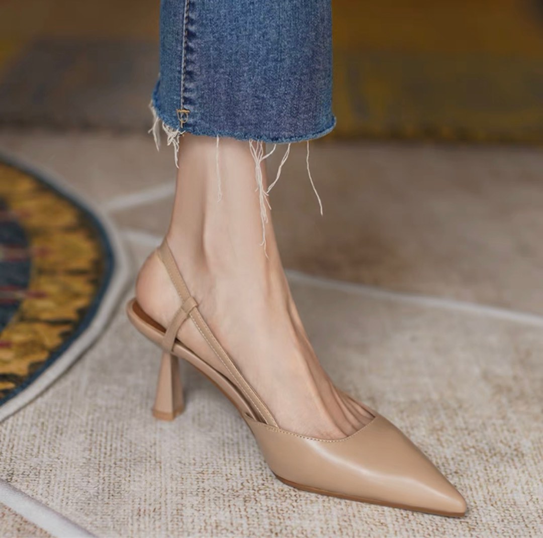 Nude pointed heels Women s Fashion Footwear Heels on Carousell