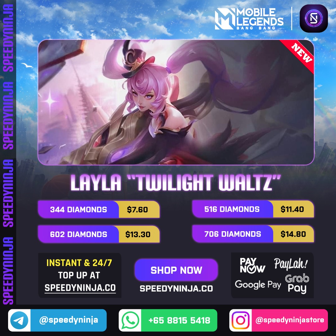 October Starlight Membership Layla "Twilight Waltz" Mobile Legends