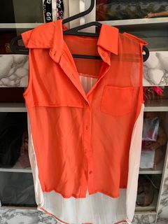 orange blouse