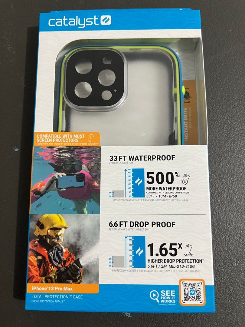 Catalyst Waterproof Original Iphone 13 Pro Max Case 500% Waterproof Drop Proof (Category: Cases & Sleeves) located in Manila. Submitted by zashikibuta13 (Listing ID 1257993923, Image 1). Description: I am selling my spare Authentic Catalyst Full Phone Case for Iphone 13 Pro Max 500% Waterproof 6.6 Ft Drop Proof Original Catalyst Original price is $89.99 or almost 5,000 Pesos Check this link https://www.catalystcase.com/pages/us-total-protection-i