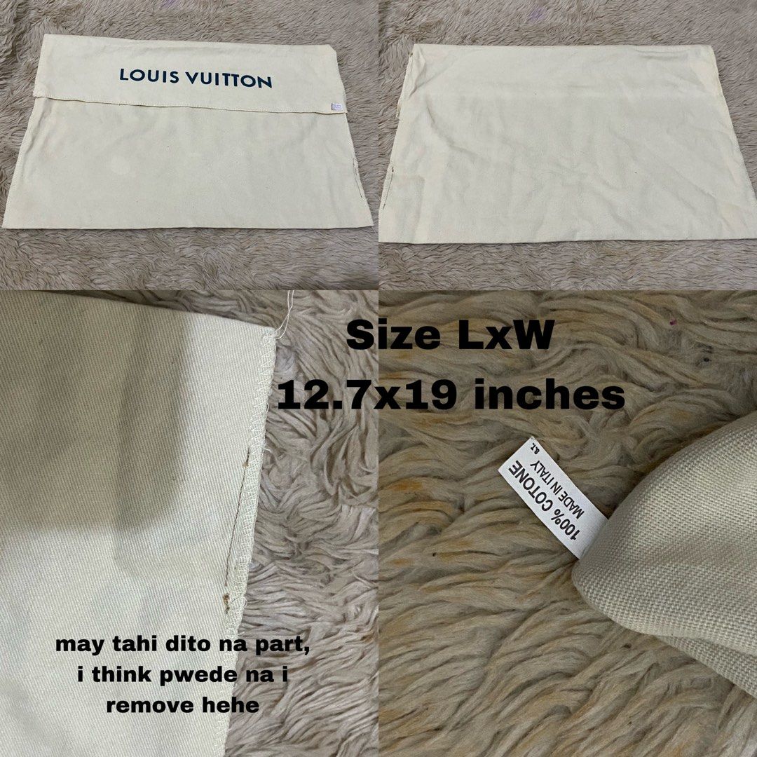 Authentic Louis Vuitton dust bag 13.5x18 inches, Luxury, Bags