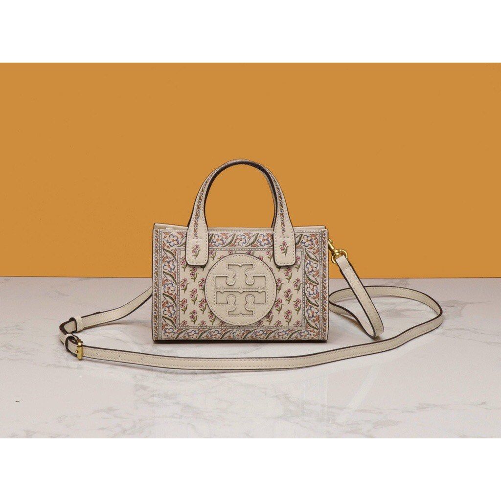 Ella printed leather cheap micro tote bag