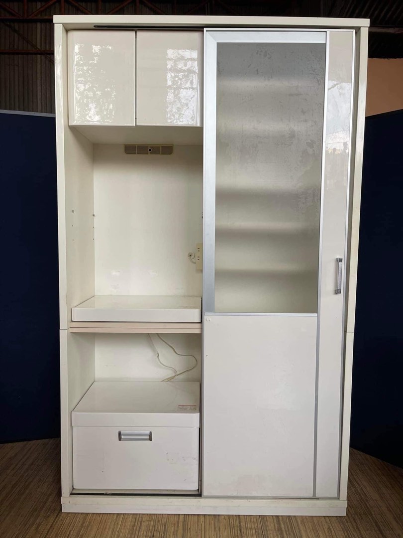 Pantry Kitchen Cabinet 48 L X 18 W X 79 H Duco Finish Wood 1 Sliding