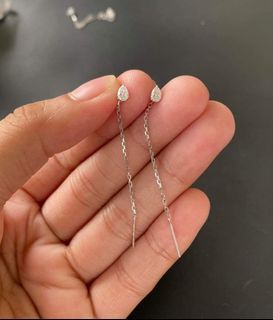 Pear cut tiktak earrings