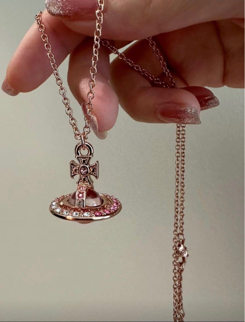 Gold pink necklace shop
