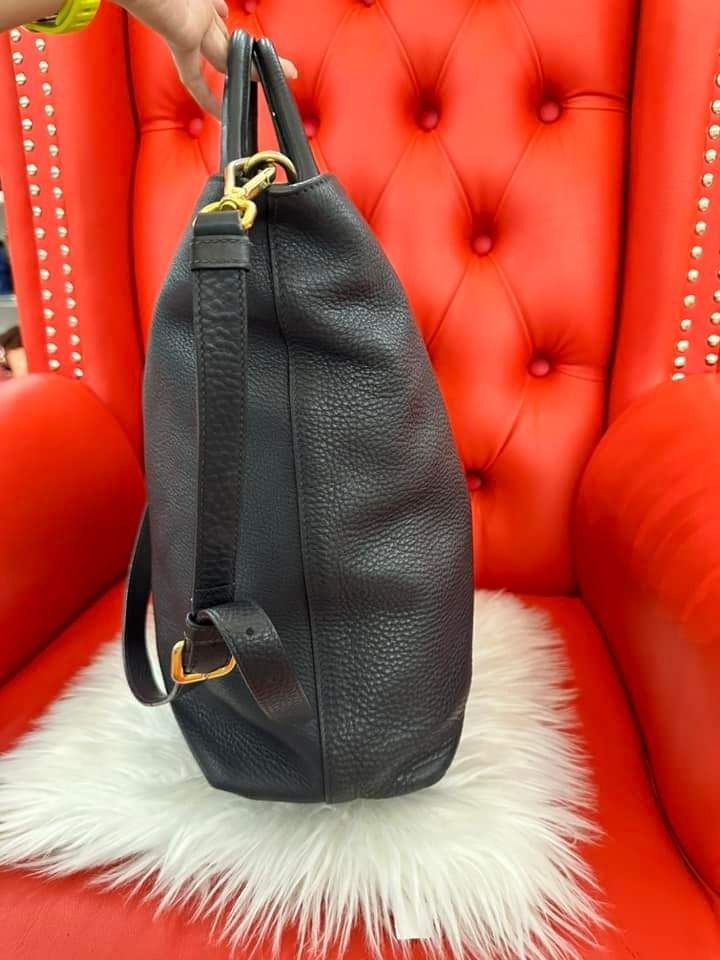 Prada Large Vitello Phenix Tote Black