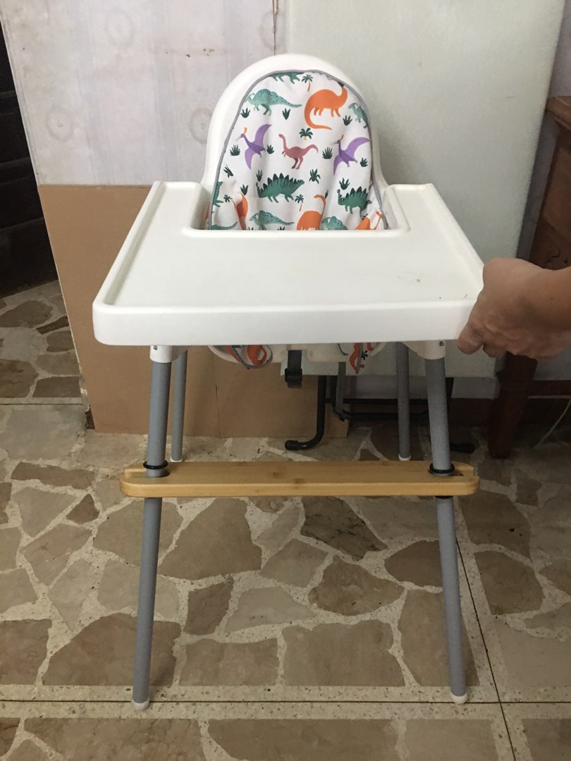 Preloved Ikea Antilop High Chair with Tray + Adjustable Footrest and