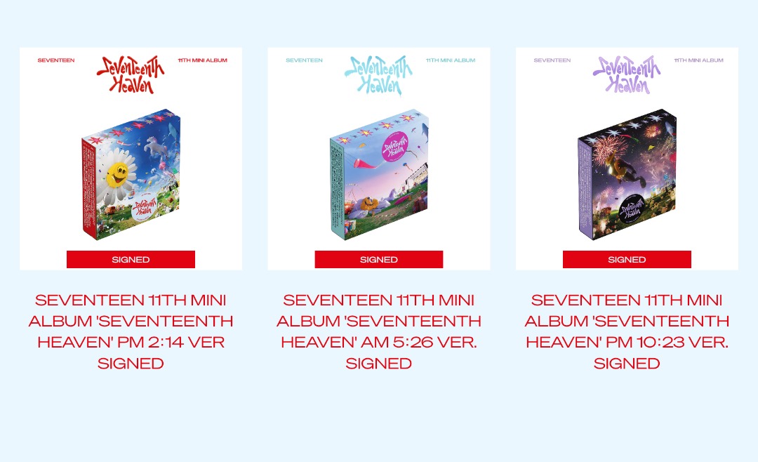 Secured SIGNED Seventeenth Heaven Album Seventeen, Hobbies