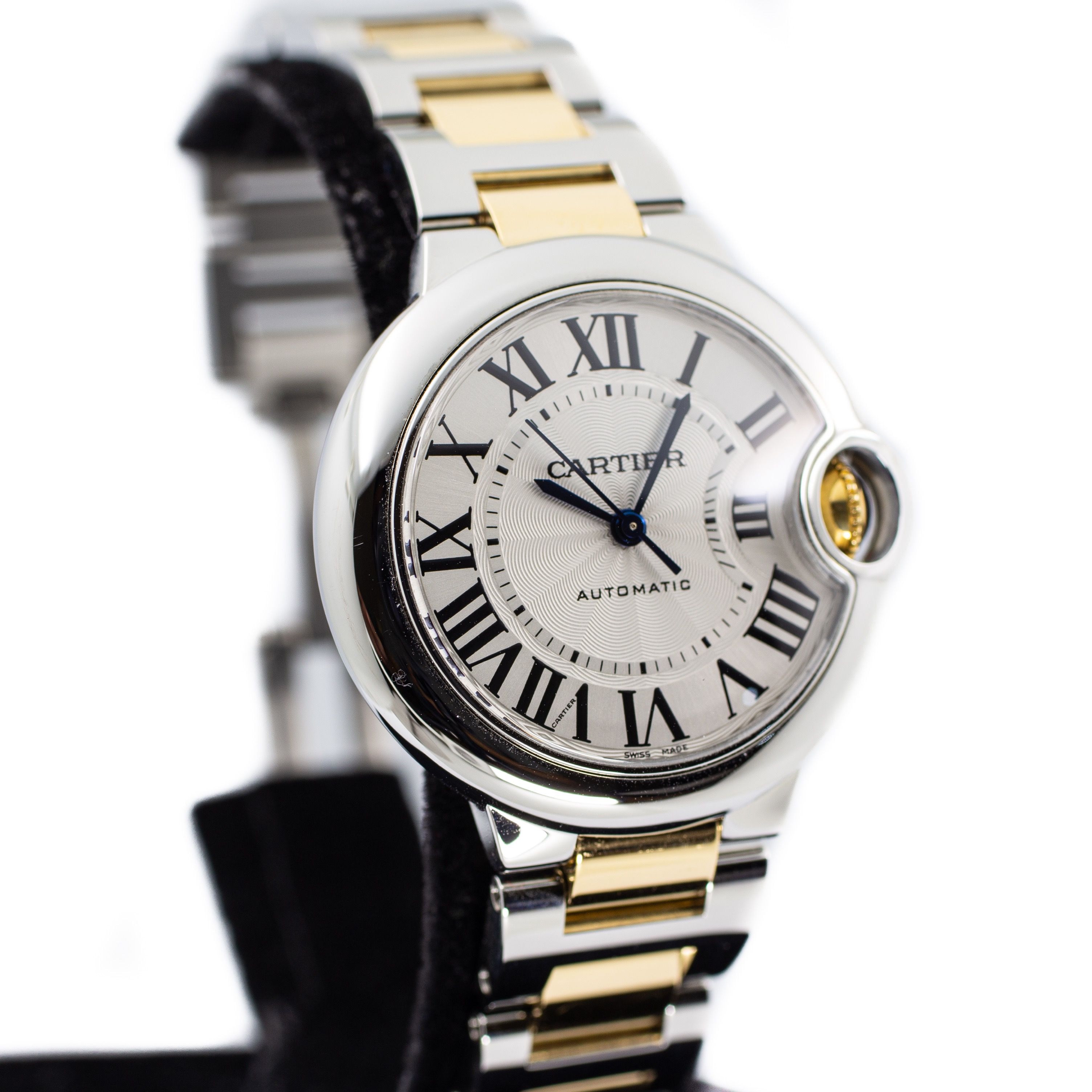 Preowned Cartier Ballon Bleu 33mm in Steel Yellow Gold Ref W2BB0002