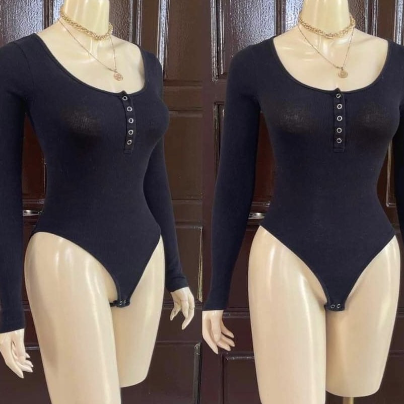 Primark Black Bodysuit, Women's Fashion, Tops, Longsleeves on Carousell