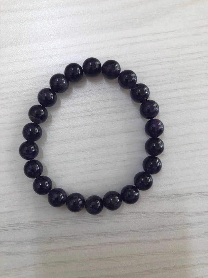 Purple top crystal beads