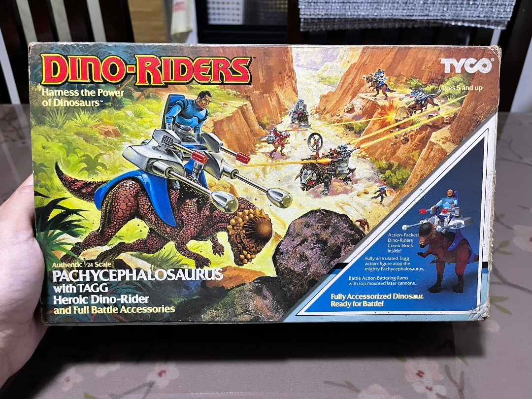 Rare Dinoriders pachycephalosaurus with box, complete, Hobbies & Toys
