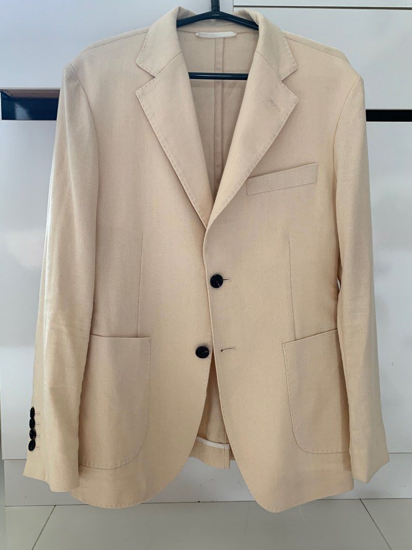Tan slim fit blazer store