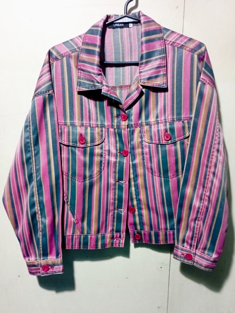 RED STRIPE COORDINATES (Category: Sets or Coordinates) located in Manila. Submitted by lifeofashowgirl.username (Listing ID 1257892514, Image 2). Description: *Pre-loved Size: Top - Medium Bottom - Large Flaws: Top is missing 1 button.