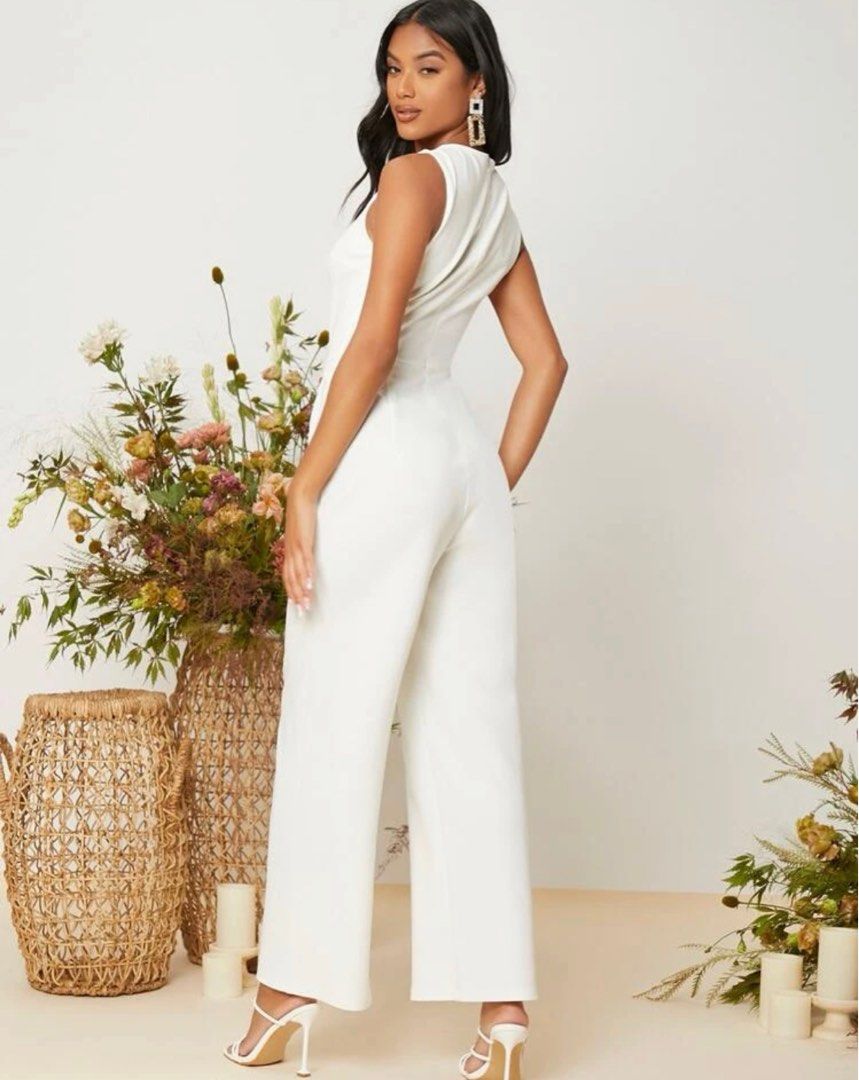 White clearance jumpsuit shein