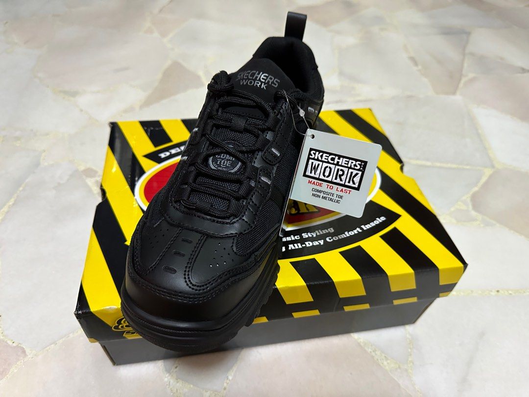 Skechers safety shop shoes yellow