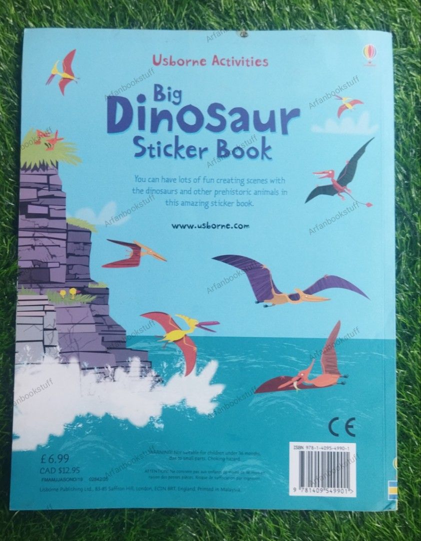 Sticker book big dinosaur, Buku & Alat Tulis, Buku AnakAnak di Carousell