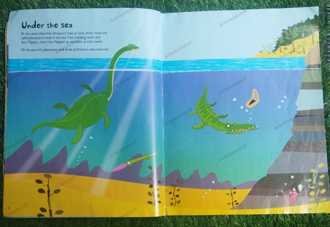 Sticker book big dinosaur, Buku & Alat Tulis, Buku AnakAnak di Carousell