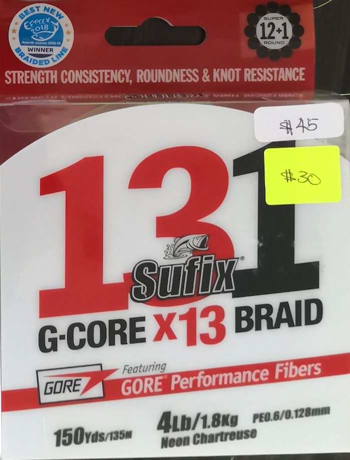Sufix 131 / G-CORE x 13 Braid / 0.128 mm / 1.8kg / 135m, Sports