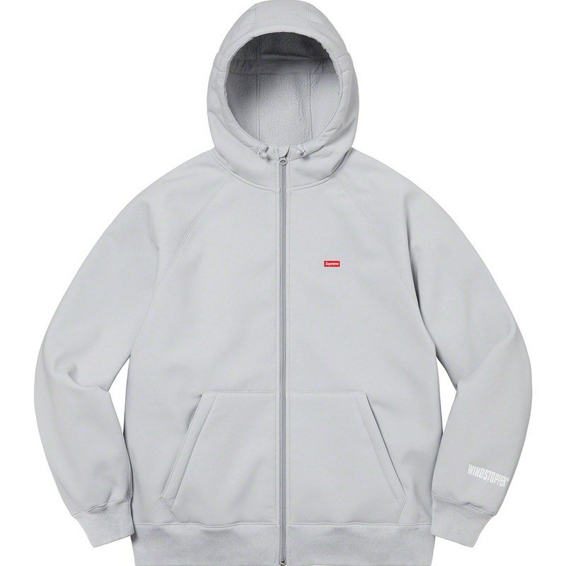 Supreme FW22 WINDSTOPPER® Zip Up Hooded Sweatshirt- Grey size M