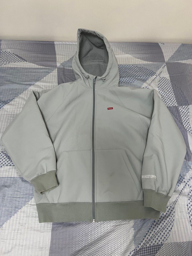 Supreme FW22 WINDSTOPPER® Zip Up Hooded Sweatshirt- Grey size M