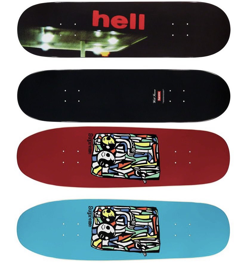 Supreme skateboard deck hell / neil blender mosiac FW 23 New York