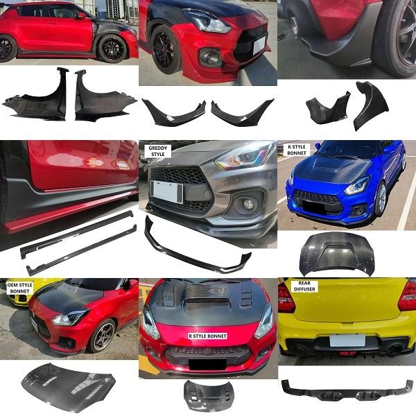 Suzuki Swift Sport ZC33S ZCC3S Bonnet Fender Lip Side Skirt Diffuser ...