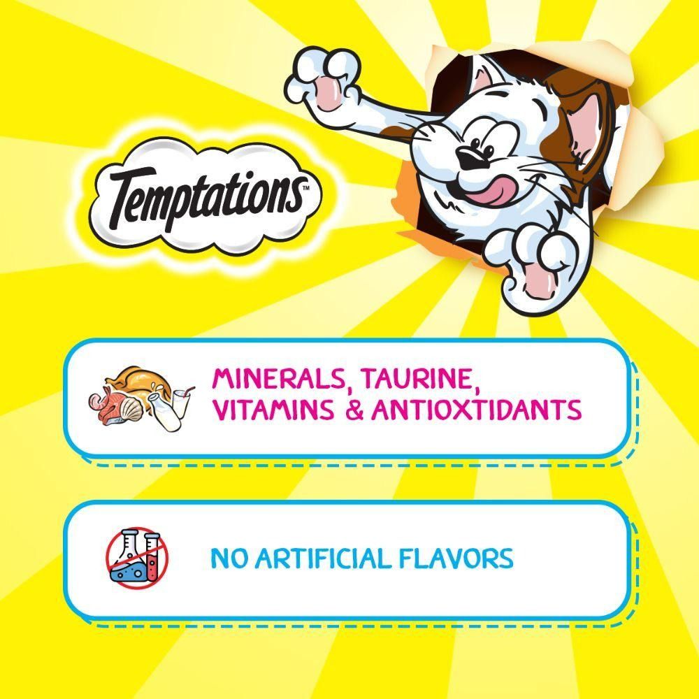TEMPTATIONS Cat Treat Pocket Snack 75g, Cat Biscuits Cat Dry Snack Cat ...