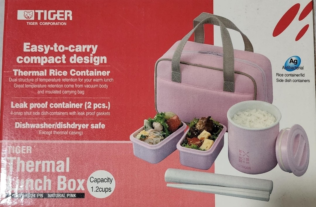Tiger Thermal Lunch Box Pink