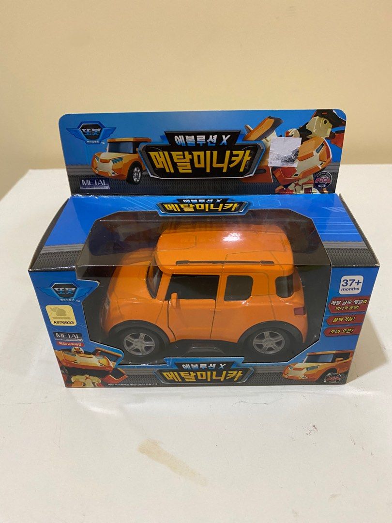 Tobot Evolution Y Blue Metal Mini Toy Car Tobot Evolution X Metal die cast orange pull back mini car