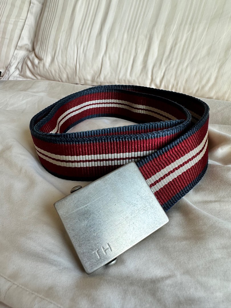 Tommy hilfiger white belt on sale