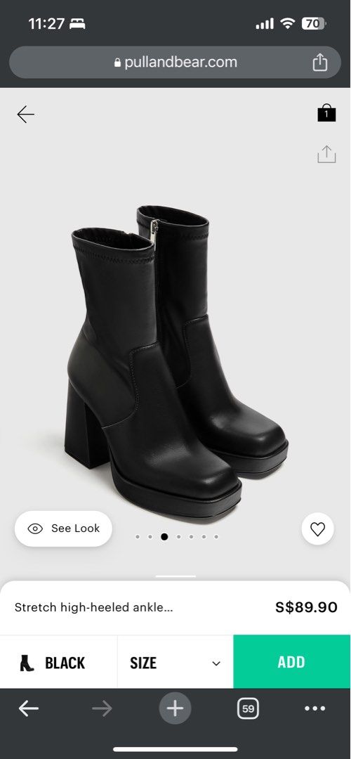 Pull and clearance bear black boots