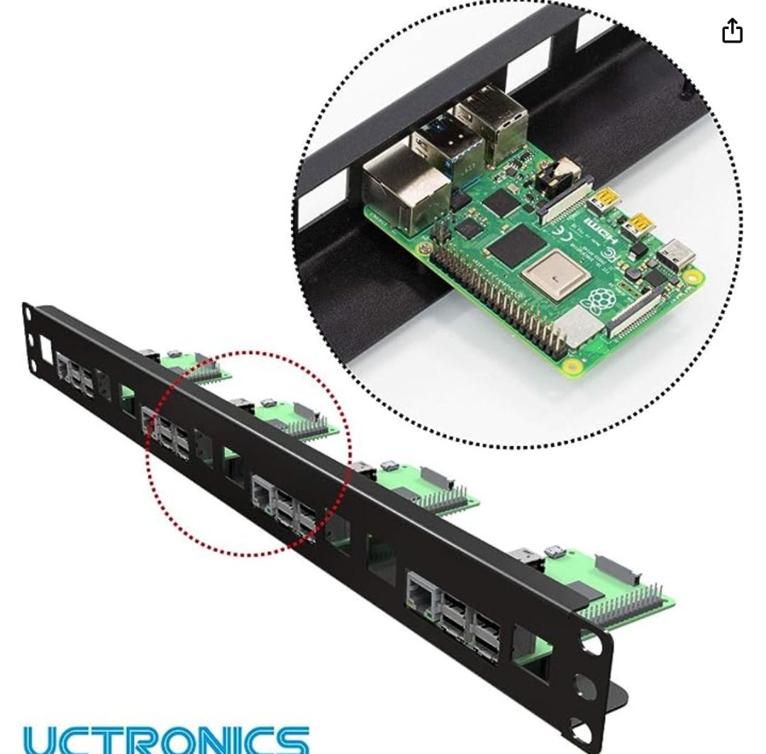 UCTRONICS 1U Rack for Raspberry Pi, 19