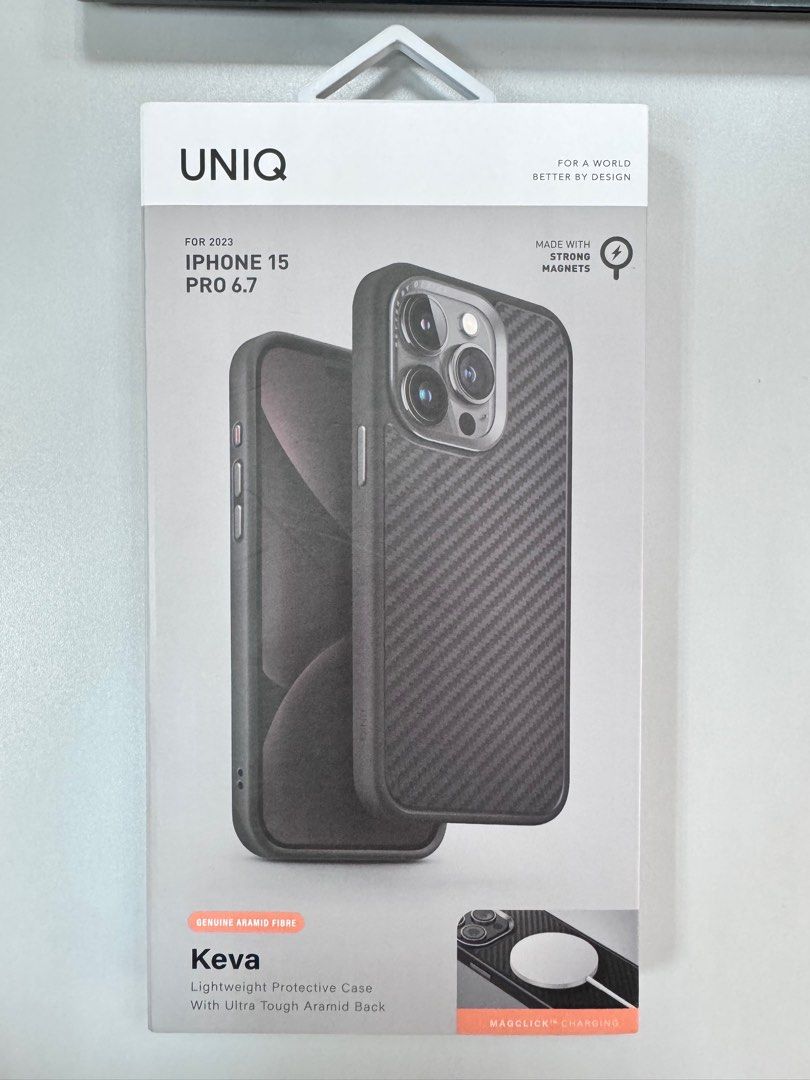 UNIQ Keva (Genuine Aramid Fibre) , cases for iPhone 15 pro max, Mobile