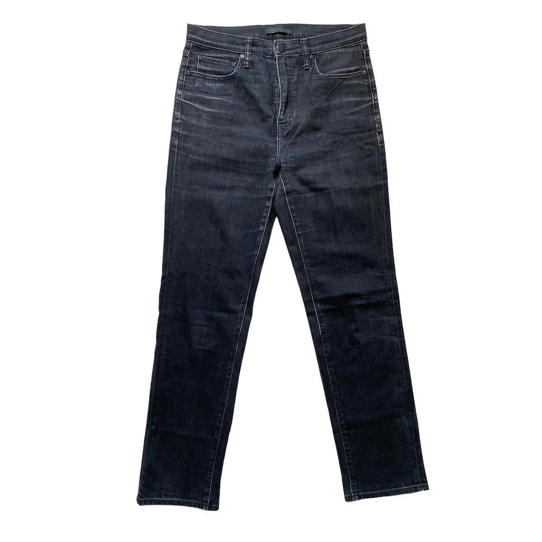 Uniqlo Denim Kaihara Slim Straight Black Fading Jeans (30), Fesyen Pria