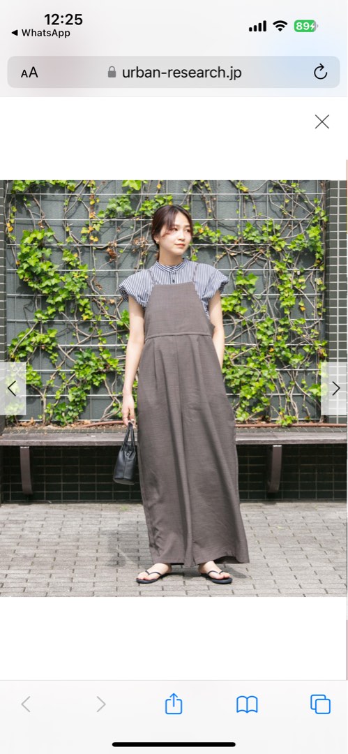 日本Urban Research吊帶連身褲, 女裝, 連身裙& 套裝, 連身褲- Carousell